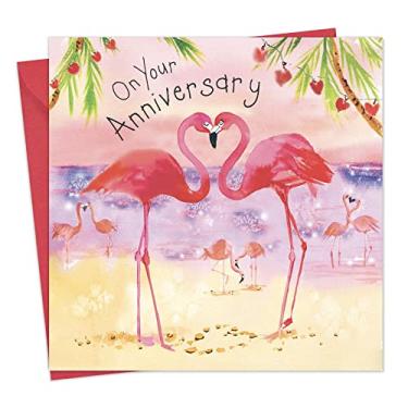 Imagem de Twizler Cartão de feliz aniversário com flamingos – Cartão de aniversário para ela – Cartão de aniversário para ele – Cartão de aniversário para casal – Cartão de aniversário para esposa – Cartão de aniversário para marido