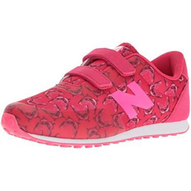 Imagem de New Balance Tênis infantil unissex KA410, Rosa/borboleta, 4.5 Wide Little Kid