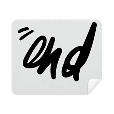 Imagem de End Funny Quote Handwrite Style Pano de limpeza de tela 2 peças Tecido de camurça