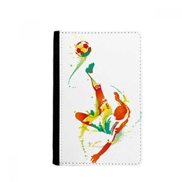 Imagem de Porta-passaporte de jogador de futebol com estampa de bicicleta, bolsa de cartão, Multicolorido.