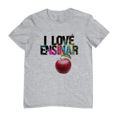 Imagem de Camiseta Masculina - I Love Ensinar - Duckbill