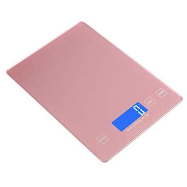 Imagem de balança de cozinha recarregável digital, balança de cozinha recarregável de 11 lb / 5kg balança de cozinha com sensor de toque retroiluminado lcd balança de cozinha eletrônica em aço inoxidável