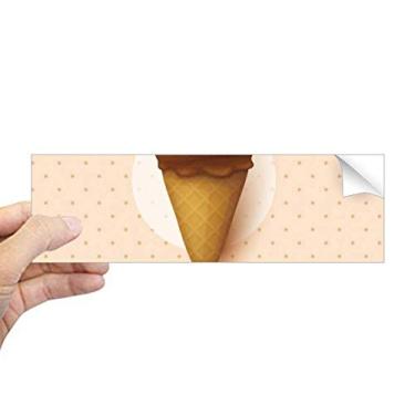 Imagem de DIYthinker Adesivo retangular de chocolate marrom sorvete adesivo para janela notebook