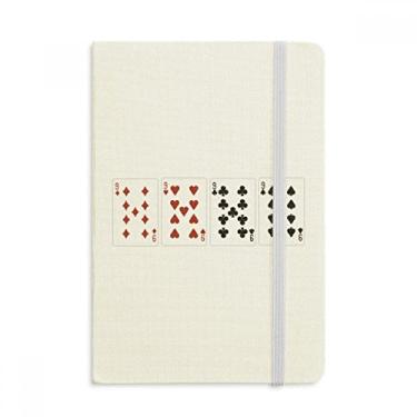 Imagem de Caderno com 9 corações Spade Diamond Club padrão oficial de tecido rígido diário clássico