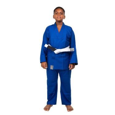 Imagem de Kimono Infantil Reforçado Judo Jiu-Jitsu, Haganah, Azul, M0
