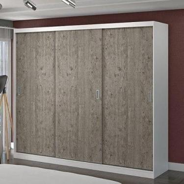 Imagem de Guarda Roupa Casal 3 Portas de Correr Foscarini Branco/demolição