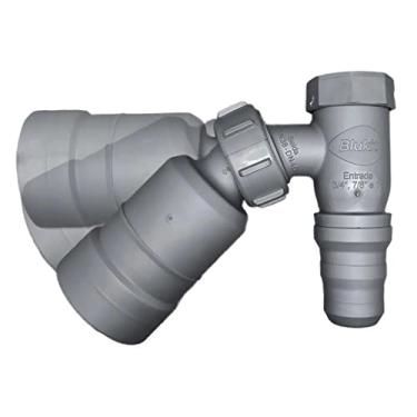 Imagem de ADAPTADOR ARTICULADO 45° CINZA C/RETENCAO P/MAQUINA DE LAVAR ROUPA E LOUCA