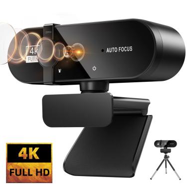 Imagem de Webcam Full HD com Microfone  4K  1080P  Mini Câmera  2K  15-30FPS  USB  Web Cam para Youtube  PC