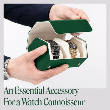 Imagem de Estojo de couro duplo para homens - Double Watch Roll Travel