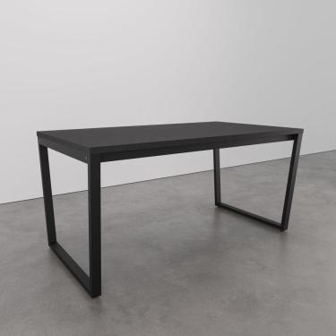 Imagem de Mesa de Jantar 180x90cm Estilo Industrial Concept CabeCasa MadeiraMadeira Preto Trama/P...