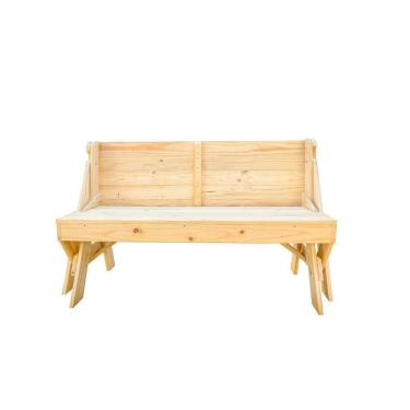 Imagem de Banco que Vira Mesa 1,50 metros Madeira Maciça Resistente