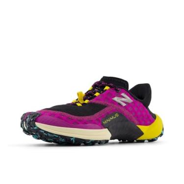 Imagem de New Balance Tênis de corrida feminino Minimus V1 Trail, Roxo fúcsia/preto/gengibre limão, 7.5