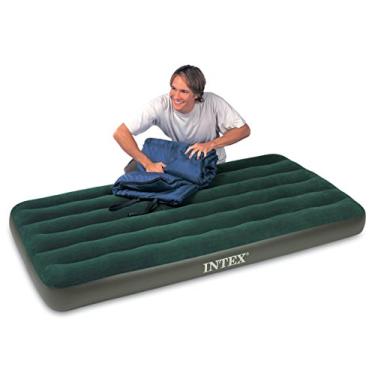 Imagem de Intex Kit de colchão de ar Prestige Downy com bomba de bateria manual, Twin