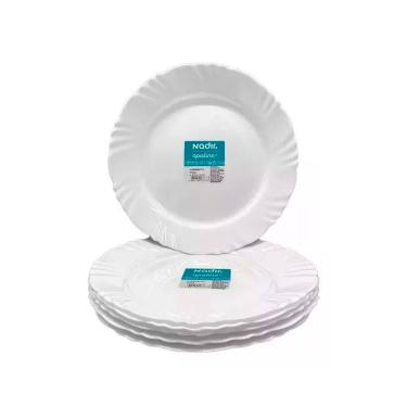Imagem de Jogo de Pratos Raso Duralex Opaline Pétala 25,5 cm 24 Peças - Nadir