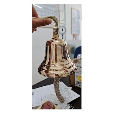 Imagem de The Metal Magician 6" Solid Brass Ship/Last Orders/Pub/Porta/Escola/Jantar/Recepção Wall Mountable Bell