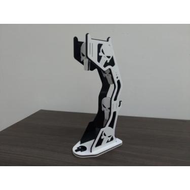 Imagem de Suporte Headset Justiceiro 100% Acrílico Preto e Branco - Hobbies do O