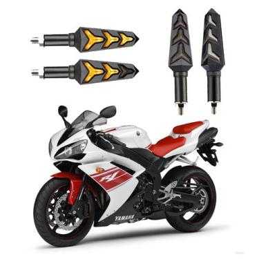 Imagem de KIT 4 Seta Sequencial Pisca de Led Universal Estrela Modelo P09S Moto 