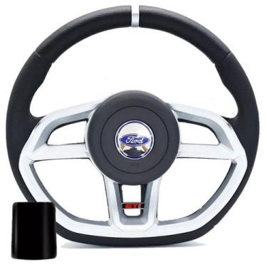 Imagem de Volante Esportivo F100 F1000 F4000 F75 Gti Ford tampa acionador de buz