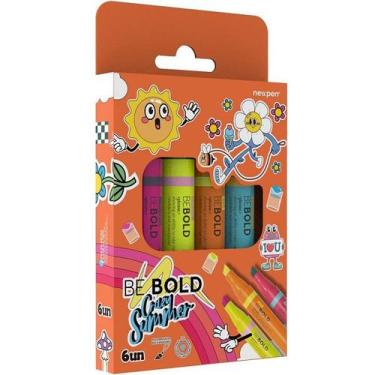Imagem de Kit 6 Caneta Marca Texto BE BOLD CRAZY Summer Newpen