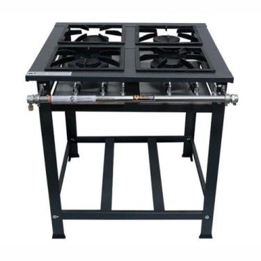 Imagem de Fogão Industrial P7 4 Bocas Baixa Pressão 2QS 2QD - MetalFour