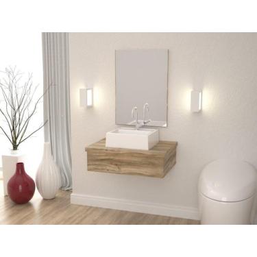 Imagem de Bancada Metrópole 600w 60cm C/cuba Q32 - Compace, Carvalho