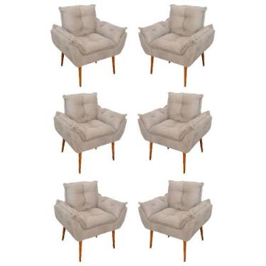 Imagem de Kit 06 Sofás 1 Lugar de Luxo Opala Sala, Quarto Suede - B BALAQUI DECO