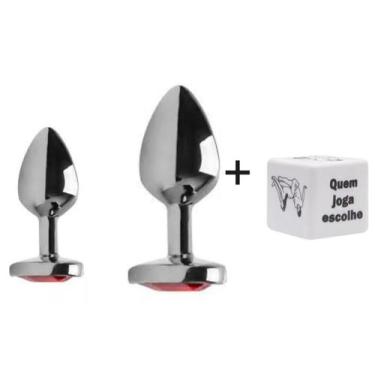 Imagem de 2 plug anal M e G cor da pedra aleatória  - Bela Kanka