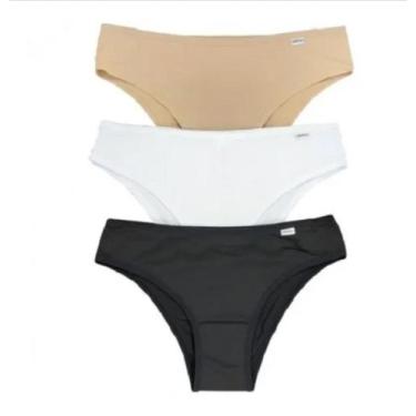 Imagem de Kit c/ 12 Calcinhas Biquini Microfibra Del Rio ref. 51509, M, Mousse, 