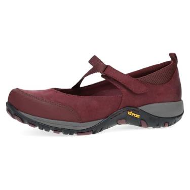 Imagem de Dansko Primrose Tênis feminino Mary Jane impermeável para uso ao ar livre, confortável, respirável, com suporte de arco, sola de borracha antiderrapante, Vinho, 9.5-10