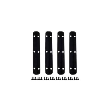 Imagem de QCAA Dobradiça pequena para piano de 180 graus de latão sólido dobradiça de caixa de joias de madeira, dobradiça de armário de armário, 8 cm x 1,3 cm, preto fosco, pacote com 4, feito em Taiwan