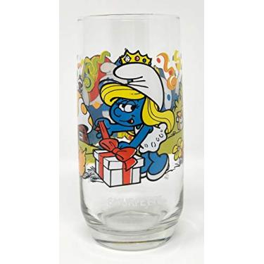 Imagem de 1983 Hardees Smurfette The Smurfs Party 350 ml Copo de vidro para colecionador
