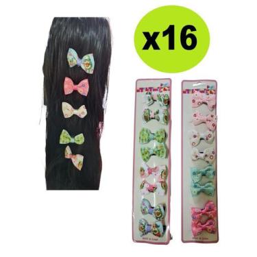 Imagem de Kit 16 Laços pequeno c/ Presilha Estampas sortidas Infantil - Lynx pro