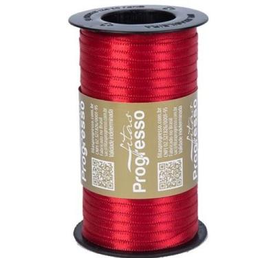 Imagem de Fita de Cetim Carretel Progresso 4mm nº00 - 100m Cor 209 Vermelho - 01