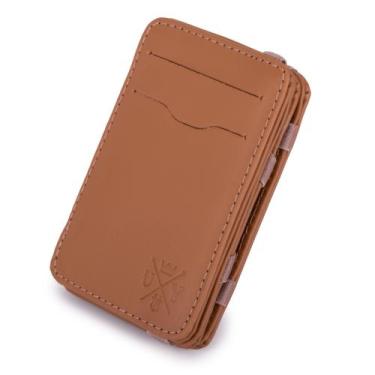 Imagem de Carteira Mágica Tripla Em Couro Espaço Para Cnh Cédulas Notas Envio Im