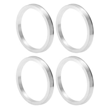 Imagem de INFINAUTO Anéis centralizados no cubo da roda do carro OD 93,1 mm para ID 79,6 mm eixo central de rodas amortecedores Hubrings liga de alumínio tom prata durável