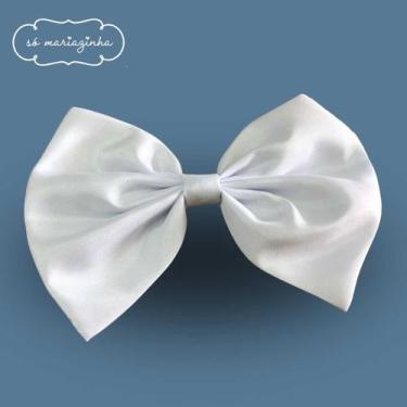 Imagem de kit Laço Decorativo de Cabelo Com 3 unidades:  Branco - Só Mariazinha,
