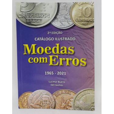 Imagem de Catalogo de moedas com erros, anomalias, livro ilustrado, numismática.