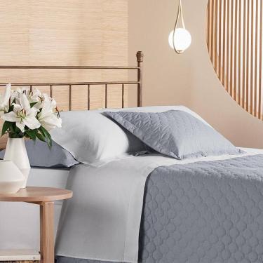 Imagem de Lençol Elástico Queen 200 Fios Privilege Andreza Cinza