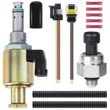 Imagem de Regulador de pressão do injetor de válvula IPR 7.3 e sensor ICP 7.3 Powerstroke com pigtail compatível com Ford F250 F350 F450 F550, Super Duty E350 E450 E550, Excursion F650 F750 | Substituição #