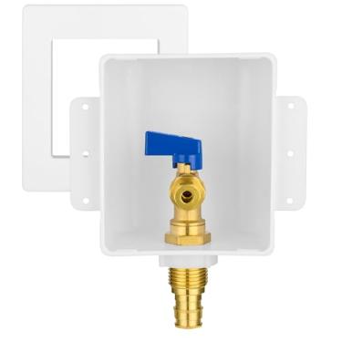 Imagem de HeSun Caixa De Saída Para Máquina De Gelo Pex-A, Entrada De 1/2 "F1960 Expansão X Saída De 1/4" Od Conexão De Compressão, Com Válvula De Corte De 1/4 De Volta