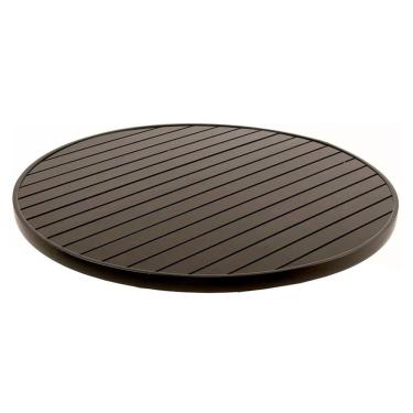 Imagem de Tampo Roma Ripado em Alumínio para Mesas 1 metro de Diâmetro Trama
