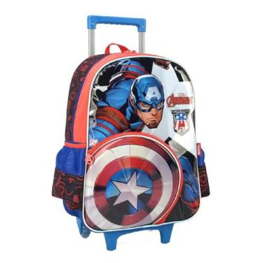 Imagem de Mochila com Rodinhas Capitão América Marvel com Escudo - Luxcel 2023