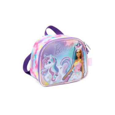 Imagem de Lancheira Térmica Infantil Escolar Barbie Luxcel Lilas