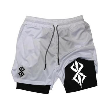Imagem de Shorts de Corrida Masculino - Secagem Rápida, Respirável e com Bolso, 