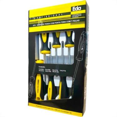 Imagem de Chave De Fenda Com Ponta Torx Eda Jogo Com 7 Pecas T-10 A T-40 - 9Th