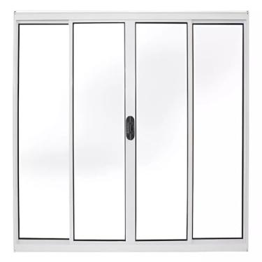 Imagem de Janela 4 folhas 1,00x1,50 sem grade no alumínio branco