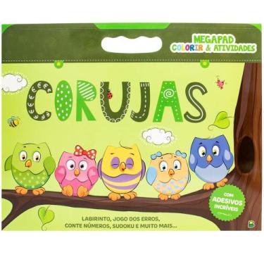 Imagem de Livro - Megapad - Colorir & Atividades: Corujas