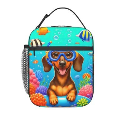 Imagem de VODRM Lancheira de cachorro fofa para crianças, bolsa térmica para estudantes, amantes de animais de estimação, reutilizável, isolamento térmico, sacolas térmicas para escola, trabalho, piquenique
