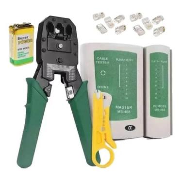 Imagem de Alicate Crimpar Rj45 +testador +bateria+decapador+10rj - dgs
