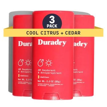 Imagem de Duradry Desodorante antitranspirante Clinical-Strength para mulheres e homens – Fórmula limpa com ingredientes naturais – Proteção contra odor e suor excessivo para axilas – Limitless (Cítrico fresco